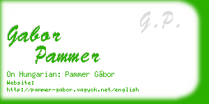 gabor pammer business card