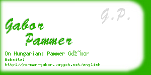 gabor pammer business card